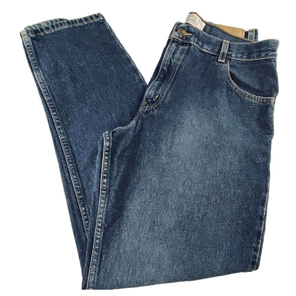Levis Signature Womens Medium Wash Relaxed Fit 5 Pocket Denim Blue Jeans 16L